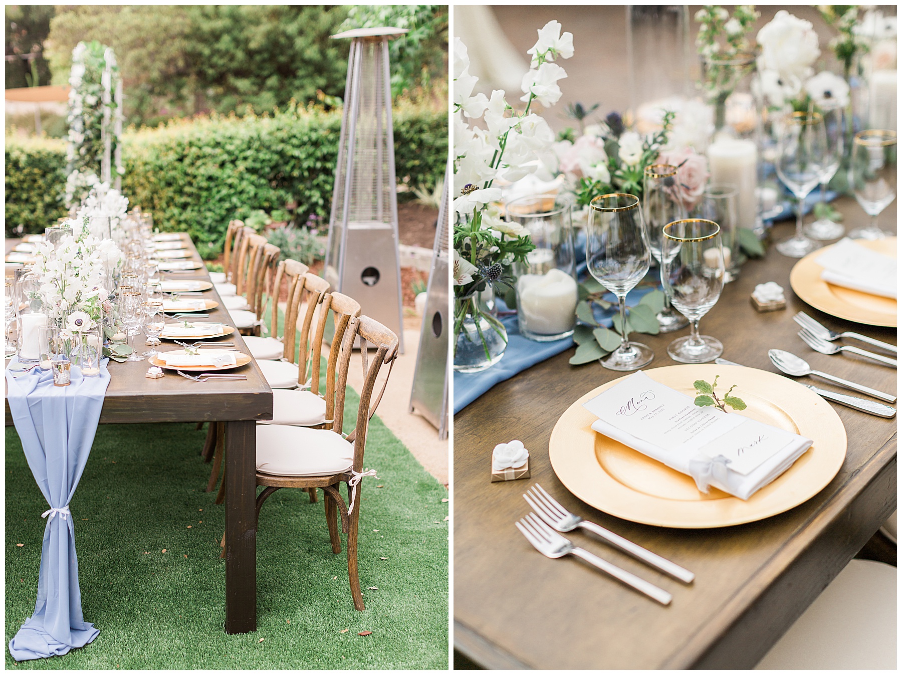 backyard wedding table setting