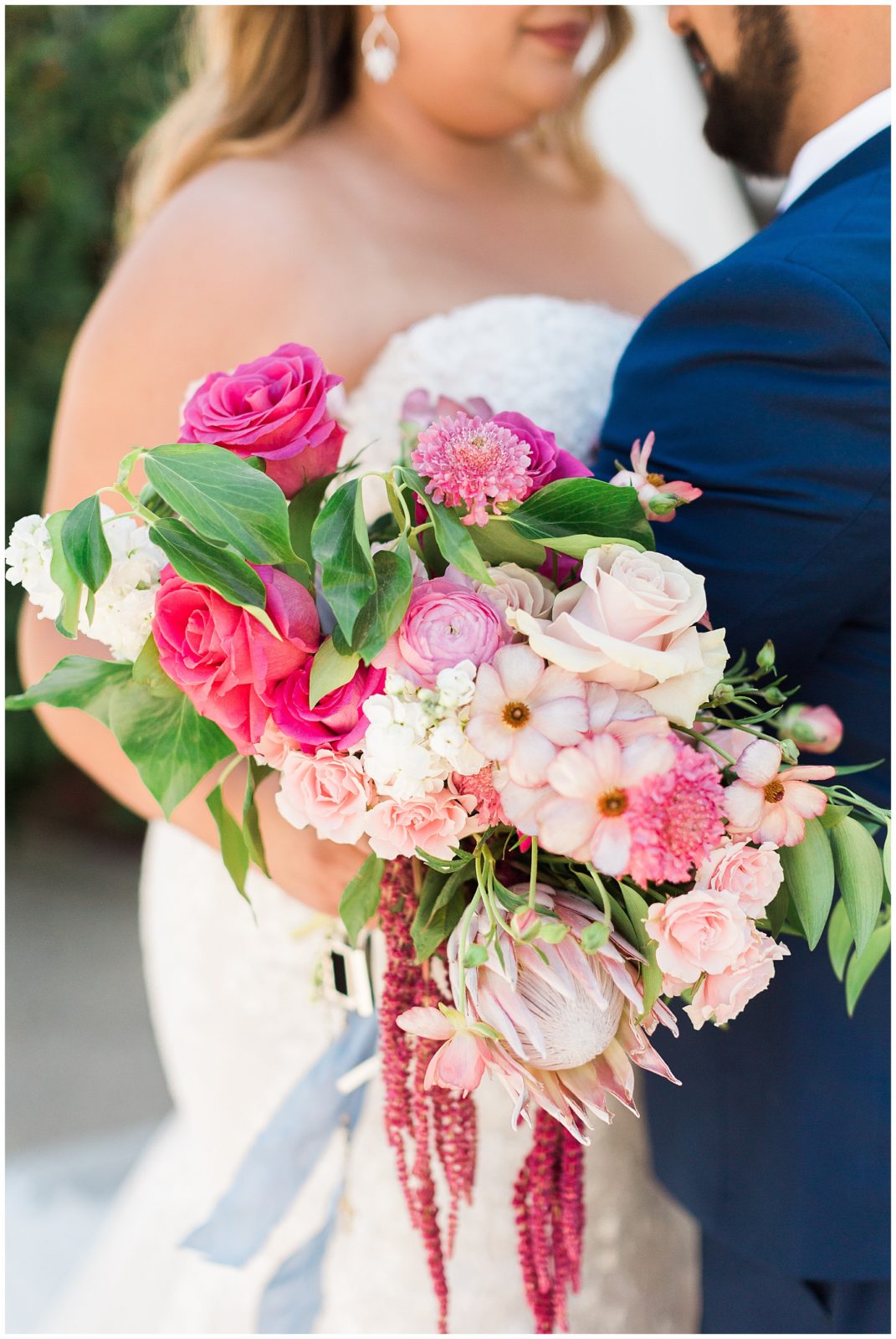 gorgeous organic pink bridal bouquet