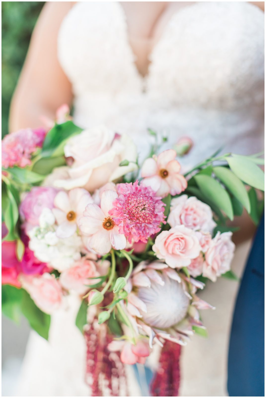gorgeous organic pink bridal bouquet