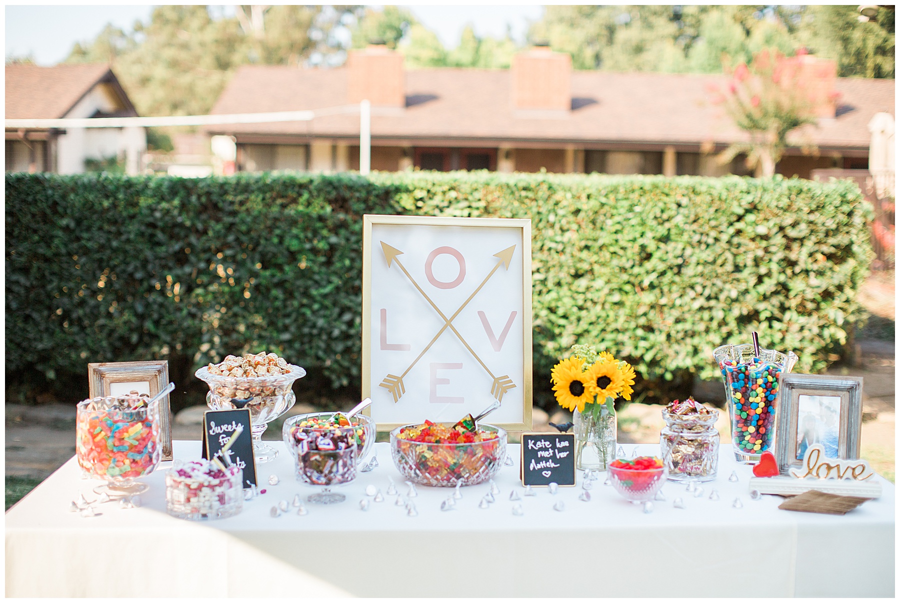 candy table for wedding guests